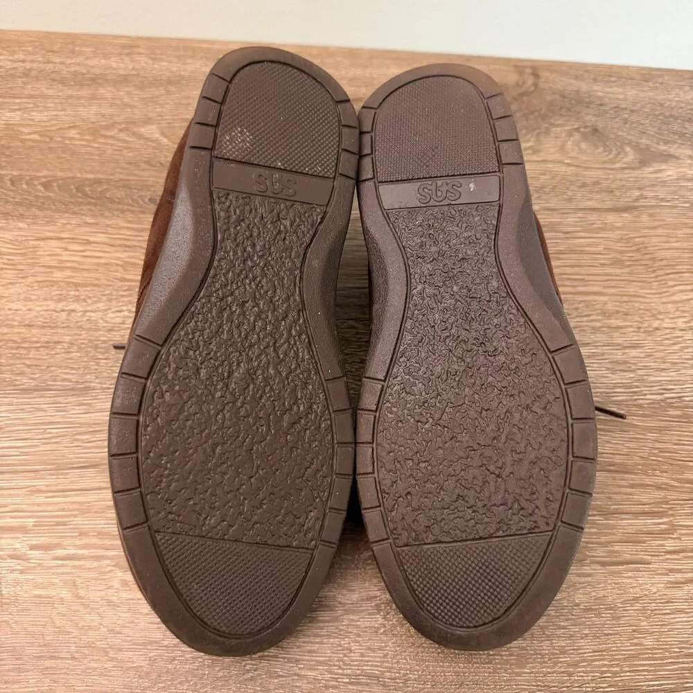 SAS Tripad Comfort Walking Shoes Womens 8.5 Brown Nubuck Leather Lace Up USA